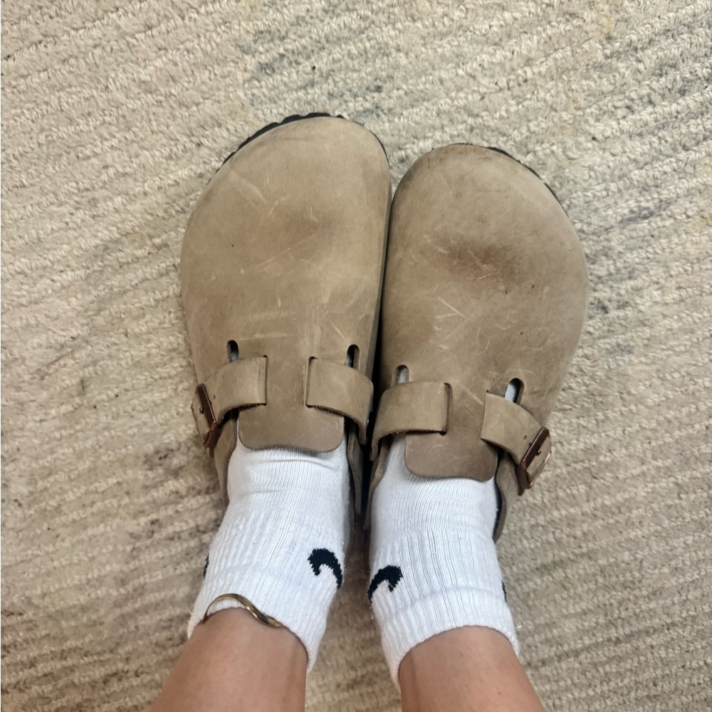 Birkenstock Boston Oiled Leather Tobacco Brown